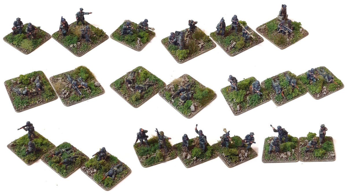 12mm WWII - German Infantry And Heavy Weapons