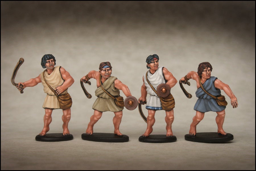 28mm Ancients - Greek Peltasts, Javelin Men And Slingers