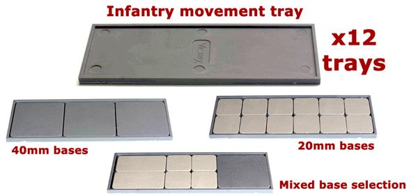 Plastic infantry movement trays