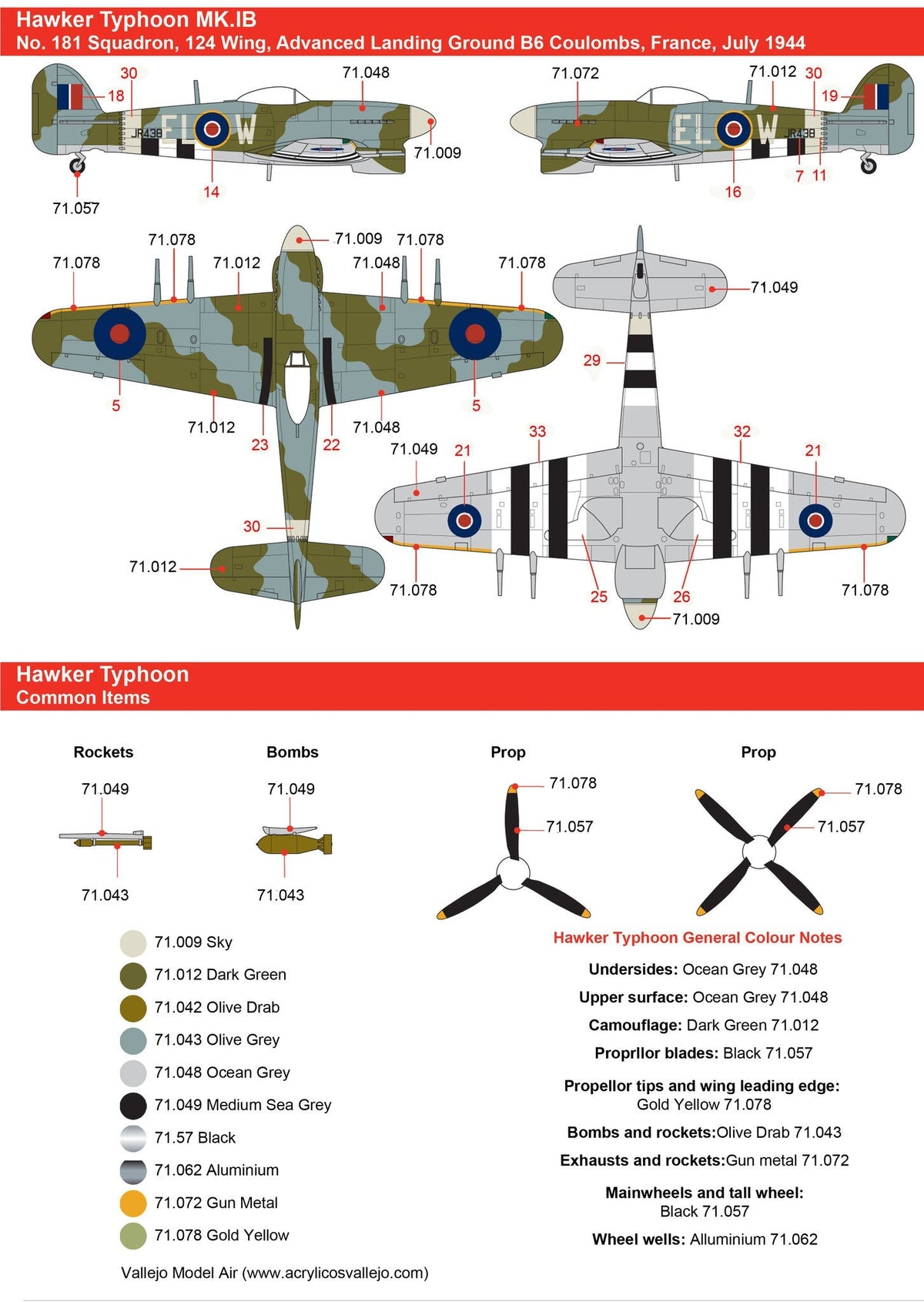 WWII - Hawker Typhoon 1b