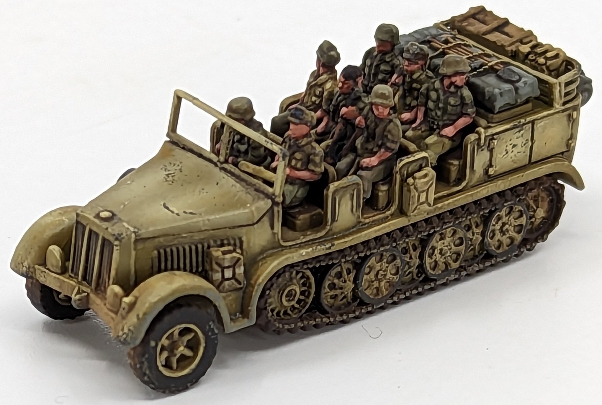 Modellino Finito In Scala 1/72, Trattore Tedesco Sd.Kfz.8 DB10 Con Cannone 88mm E Soldati, PMA, WWII - Foto 5