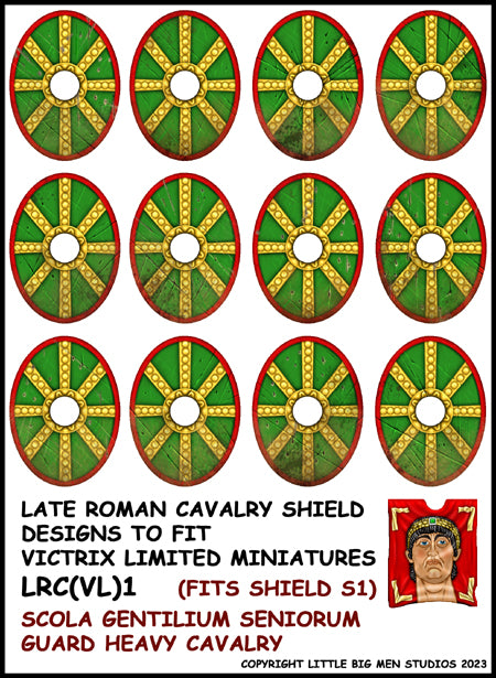 Diseño de escudo de caballería romana tardía 1