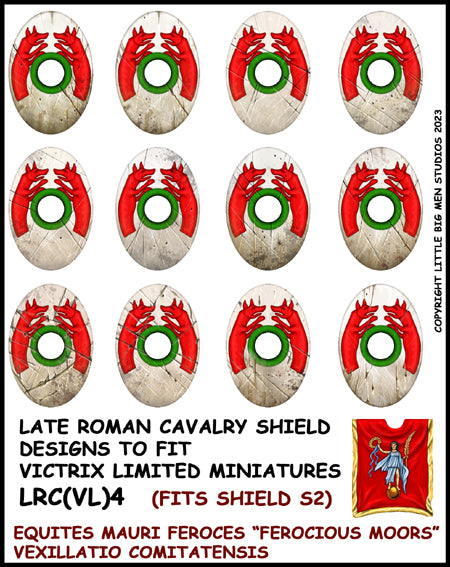 Diseño de escudo de caballería romana tardía 4