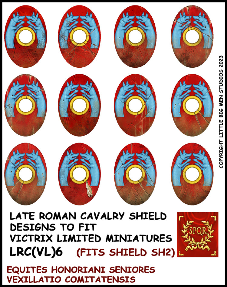 Diseño de escudo de caballería romana tardía 6