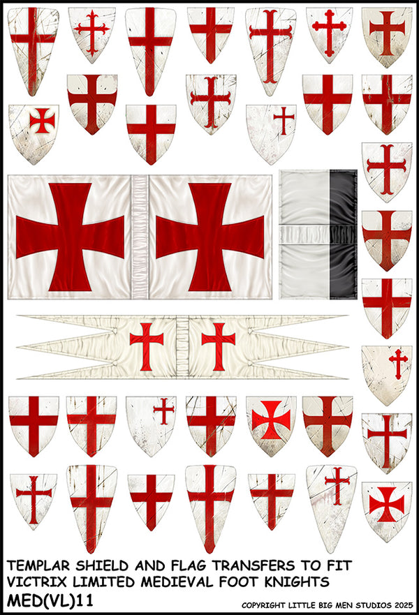 Knights Templar Shield & Flag Transfers - Victrix Limited