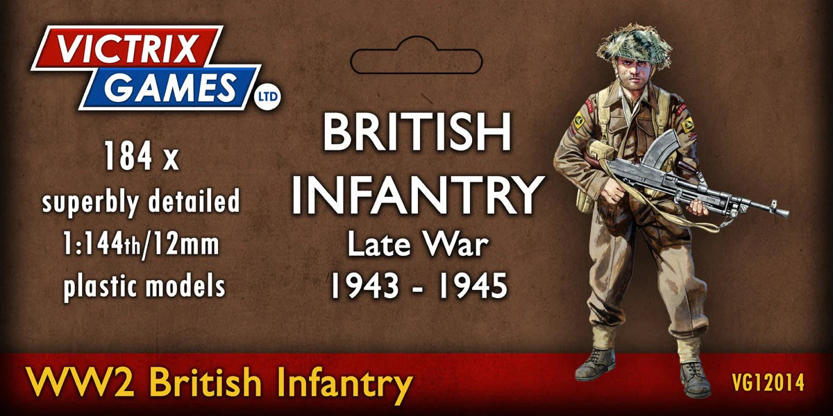 Britische Infanterie und schwere Waffen