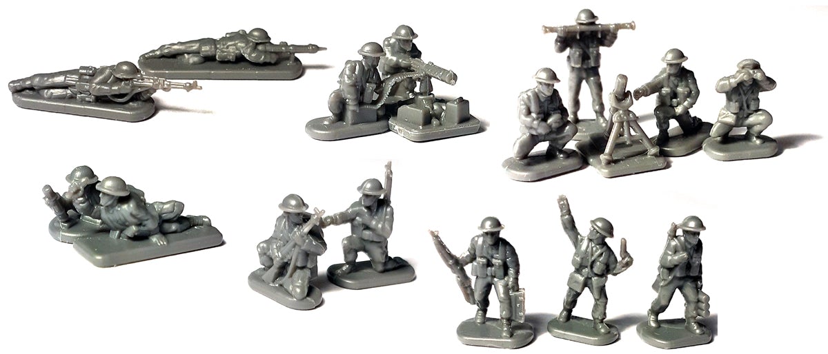 12mm WWII - British Infantry And Heavy Weapons