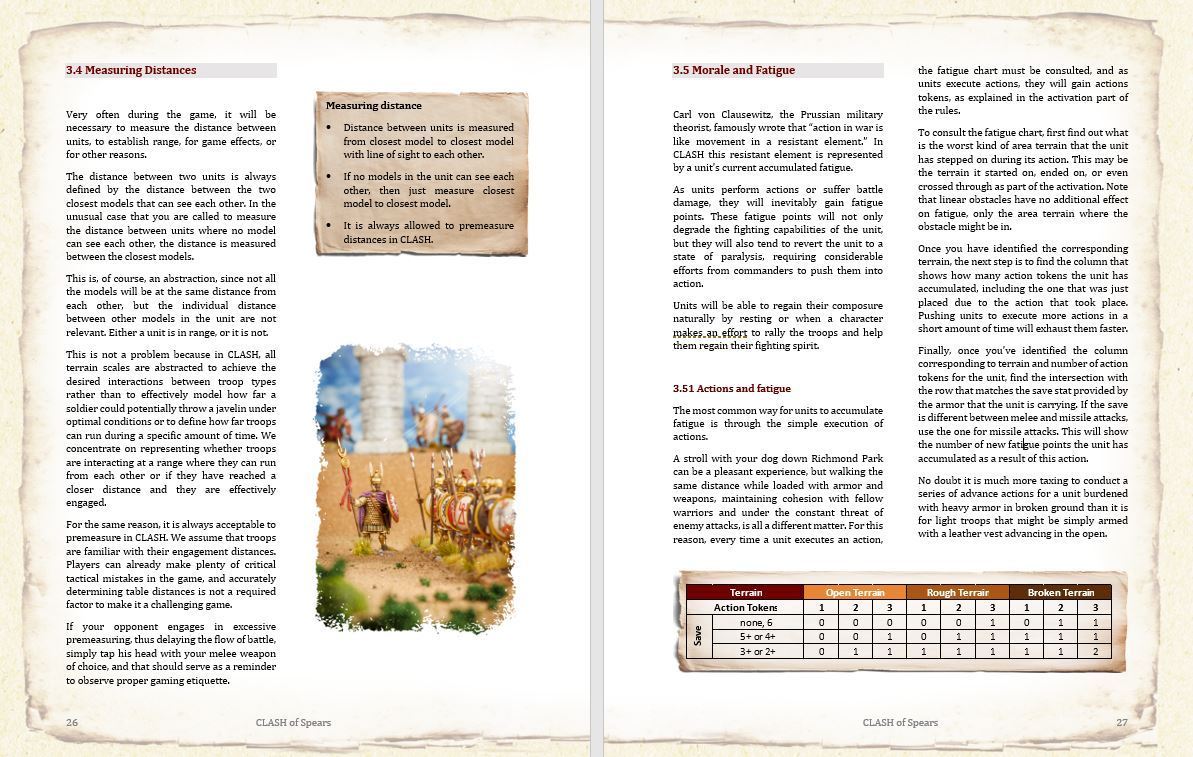 28mm Ancients - CLASH Of Spears - Hardcover Rulebook