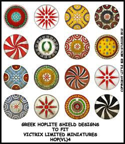 Disegni dello scudo greco dell&#39;oplita 4
