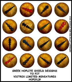 Schilddesigns der griechischen Hopliten 9