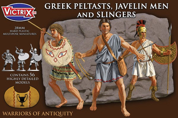 Peltastas griegas, hombres de jabalina y slingers
