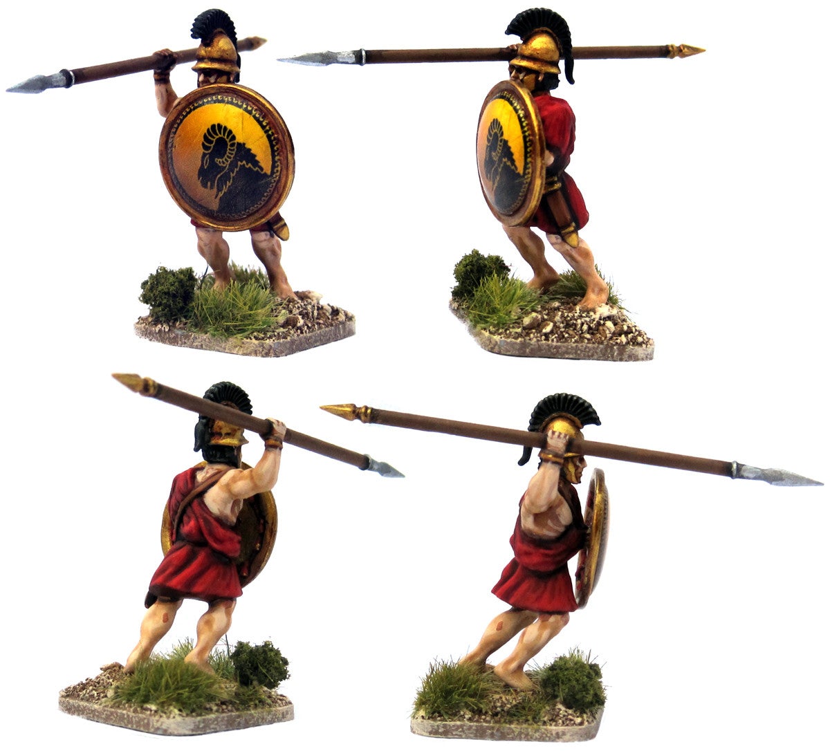 28mm Ancients - Greek Unarmoured Hoplites And Archers