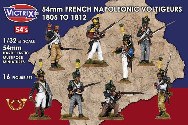 54mm Voltigeurs Napoléoniens Français 1805 - 1812