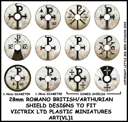 Diseño de escudo británico / arthuriano de Romano 1
