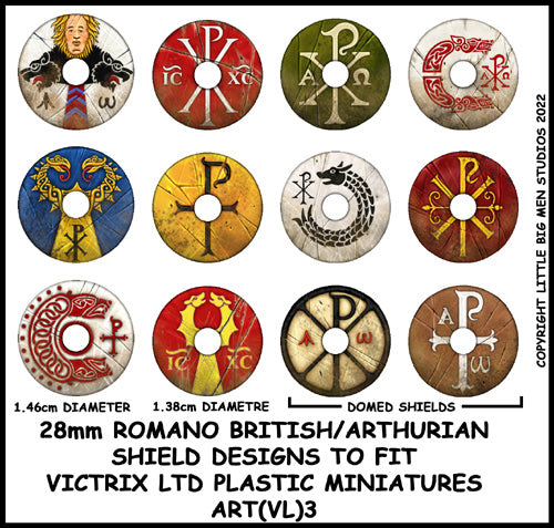 Diseño de escudo británico / arthuriano de Romano 3