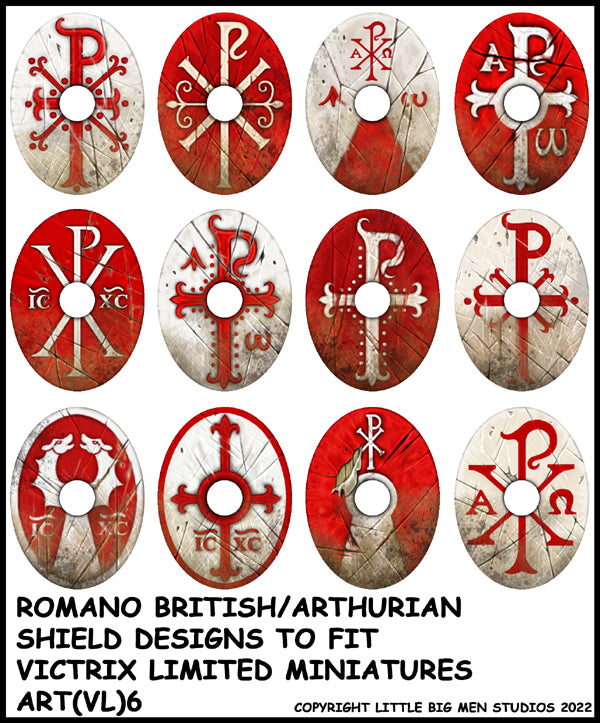 Diseño de escudo británico / arthuriano de Romano 6