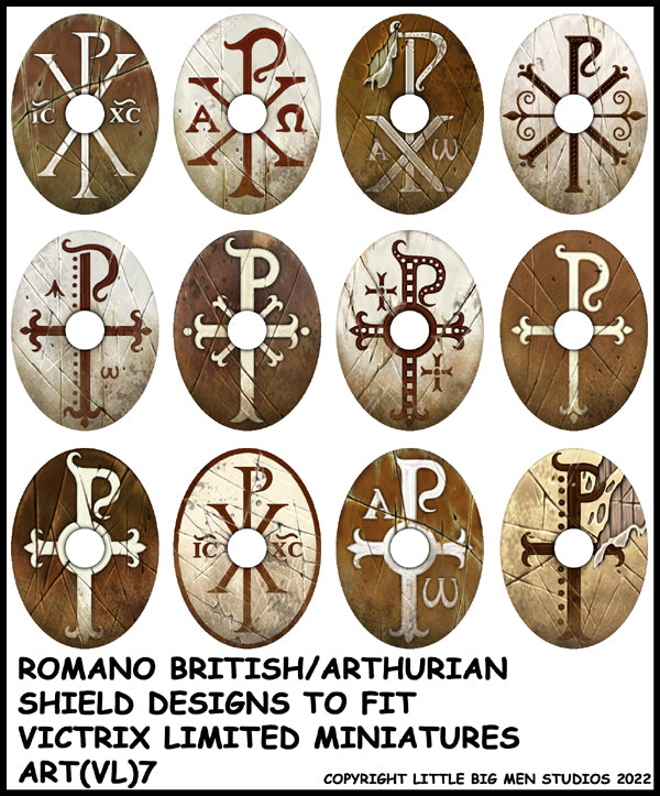 Diseño de escudo británico / arthuriano de Romano 7