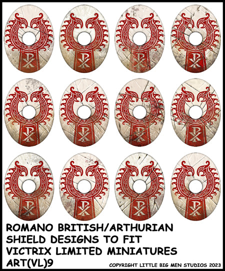 Diseño de escudo británico / arthuriano de Romano 9