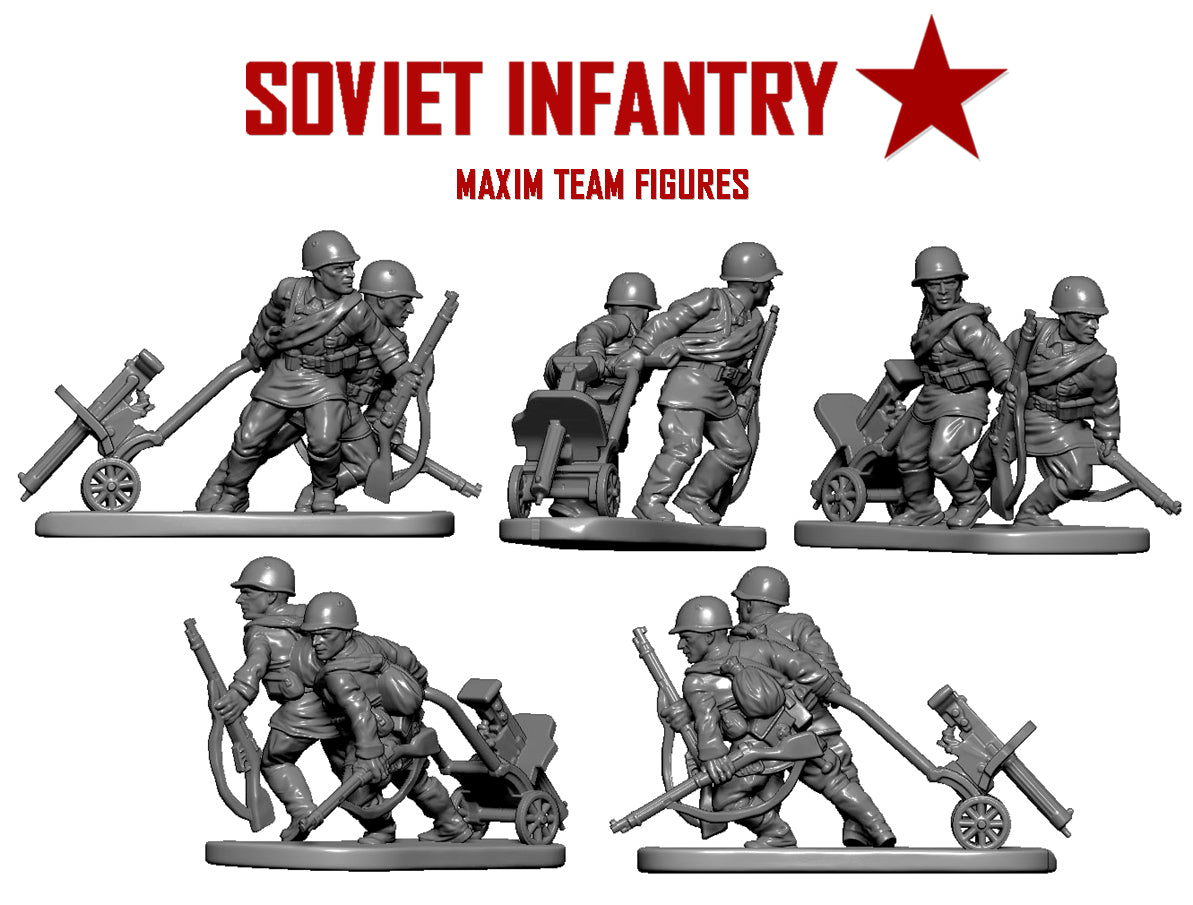 Sowjetische Infanterie und schwere Waffen