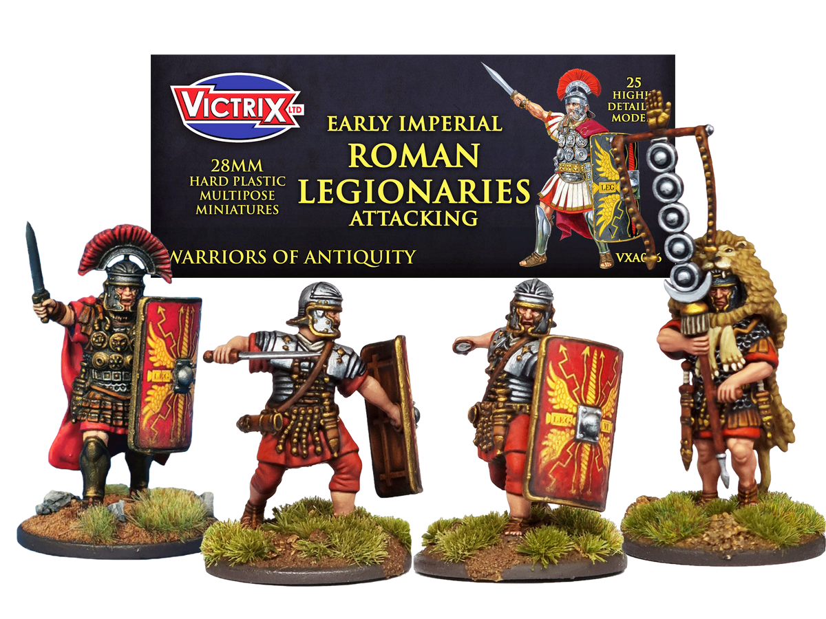 Les premiers légionnaires romains impériaux attaquant