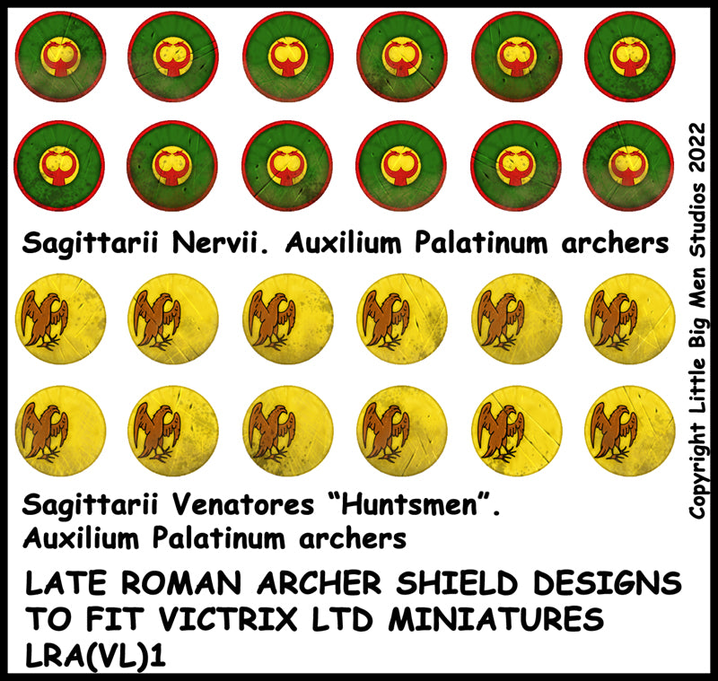 Diseños de escudo de arquero romano tardío 1