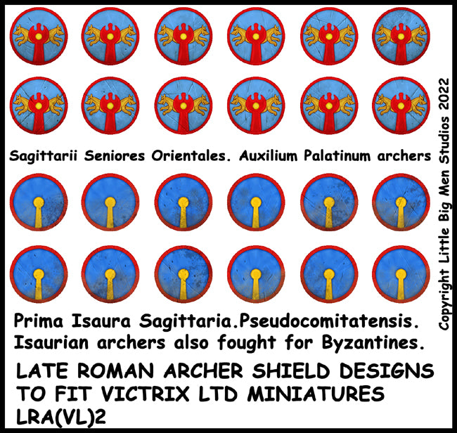 Disegni di scudi per arcieri della tarda epoca romana 2