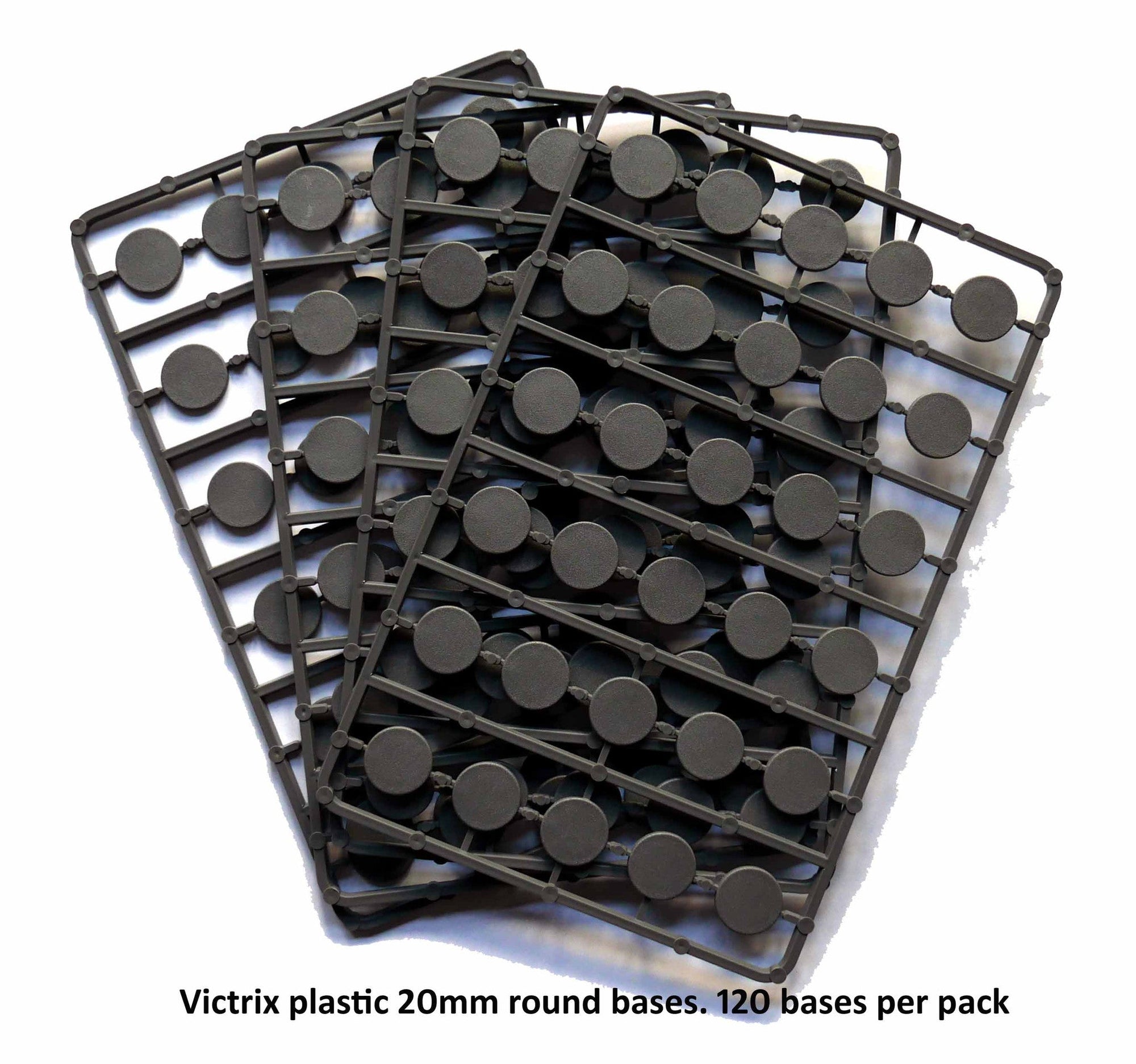 Bases plásticas redondas de 20 mm.