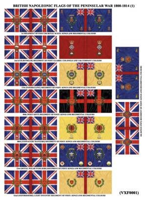 Conjunto británico de colores regimientos.
