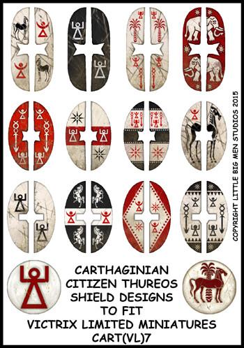 Carthaginian Citizen Thureos Щит дизайн Тележка 7