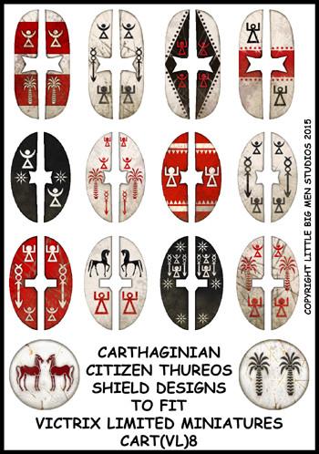 Ciudadano Carthaginian Thureos Shield Designs Carrito 8