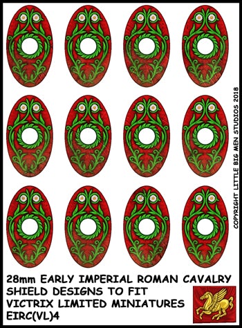 Traslados de escudo de caballería romana imperial temprana 4