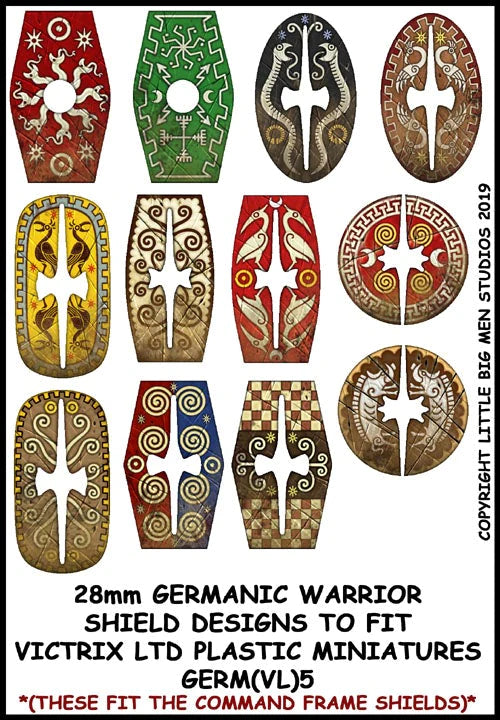 Disegni dello scudo dei guerrieri germanici GERM 5
