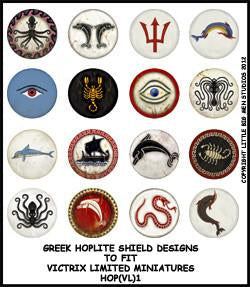 Disegni dello scudo greco dell&#39;oplita 1