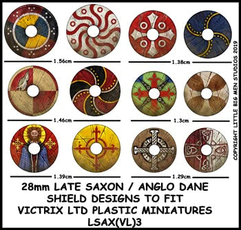 Disegni dello scudo tardo sassone / anglo danese LSAX 3