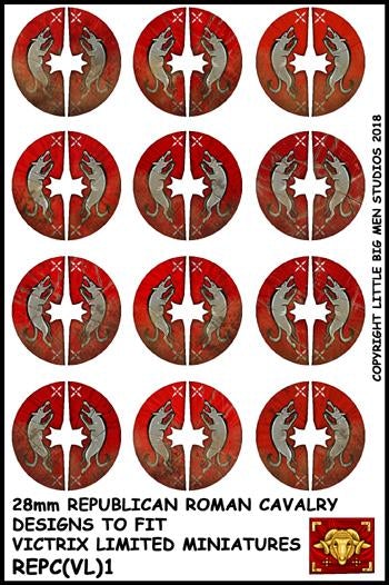 Disegni dello scudo della cavalleria romana repubblicana 1