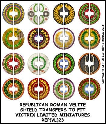 Disegni dello scudo romano repubblicano 23