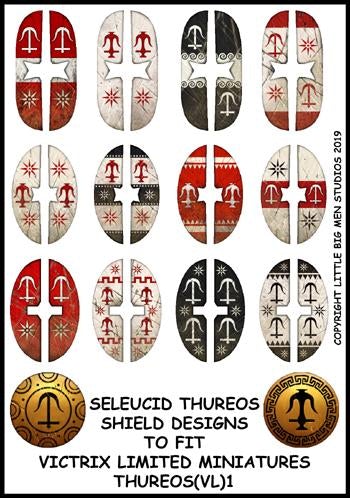 Disegni dello scudo Thureos seleucide Thureos 1.