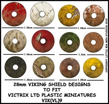 Disegni dello scudo vichingo VIK 9.