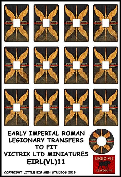 Battle Flag Shield Decals For Victrix Early Imperial Roman Auxiliary Infantry (AUX1) – 28mm Scale